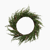 Cedar & Pinecone Wreath with Lights 65cm - Pure Apotheca
