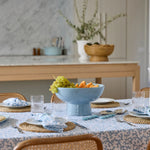 CERAMIC BLUE PEDESTAL BOWL D30XH17CM - Pure Apotheca