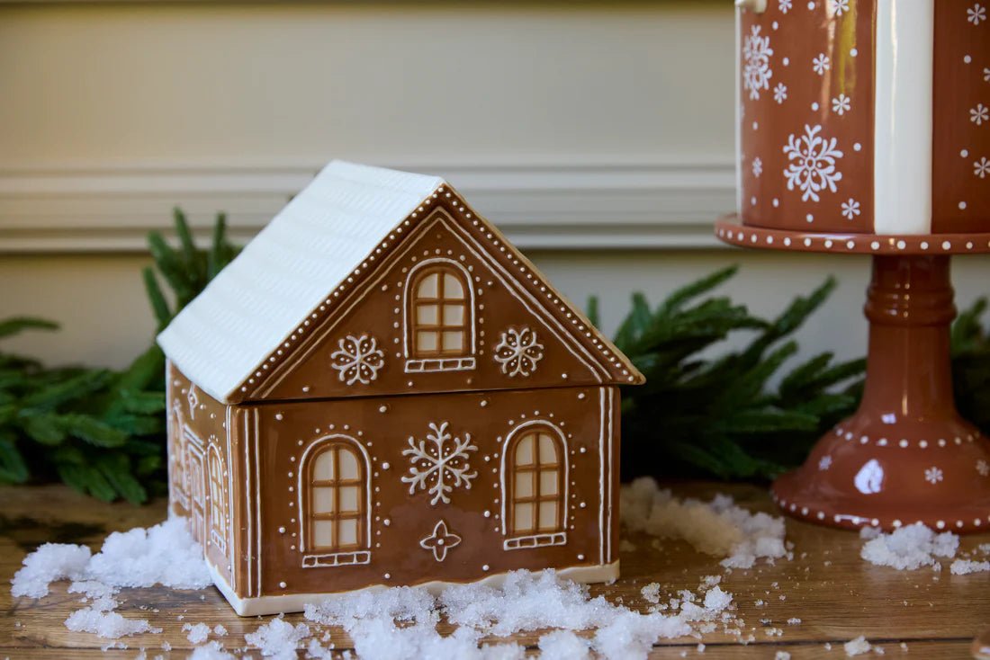 CERAMIC GINGERBREAD HOUSE COOKIE JAR - Pure Apotheca