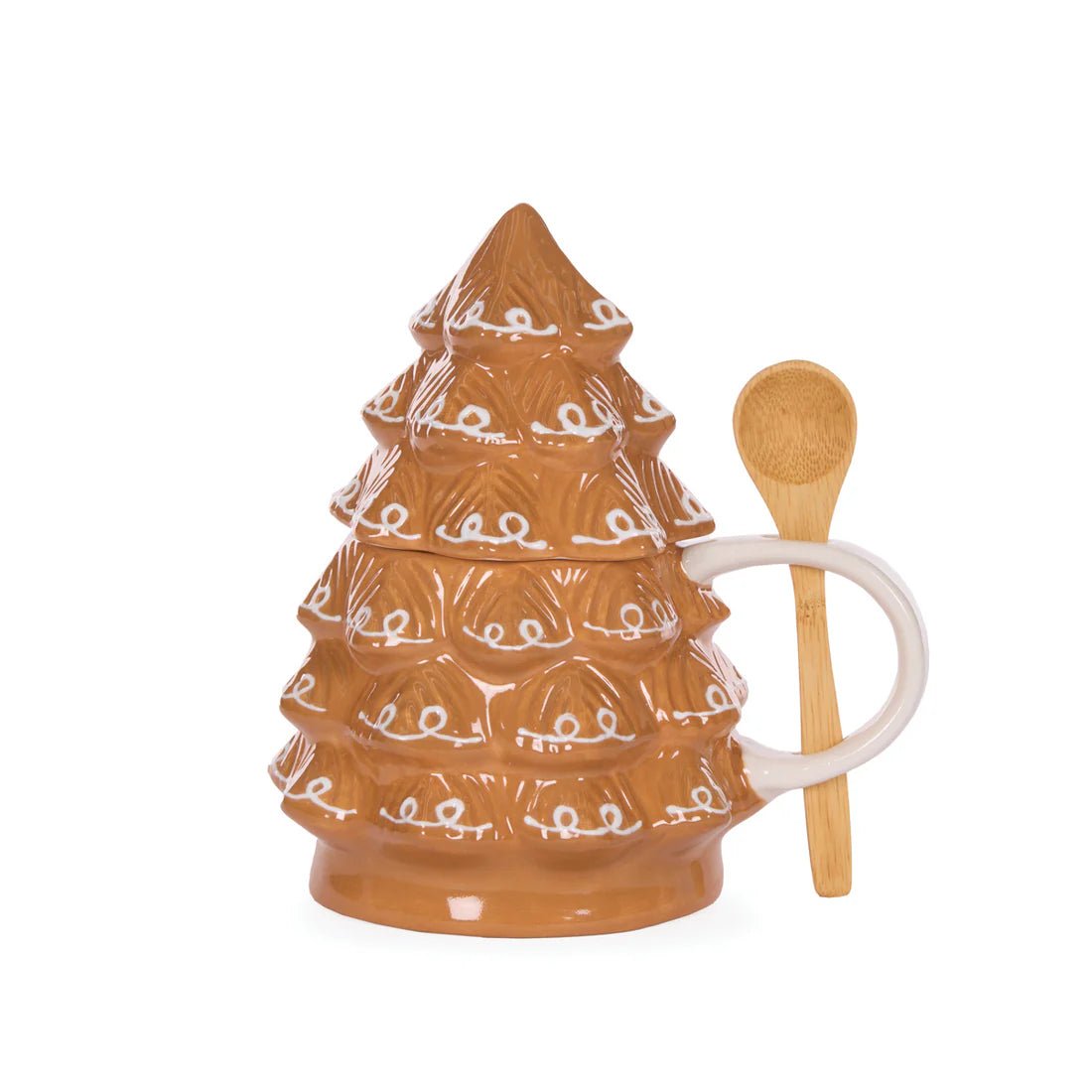CERAMIC GINGERBREAD TREE MUG AND SPOON - Pure Apotheca