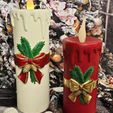 Vintage Red Christmas Candle 44cm