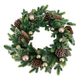 CHAMPAGNE BAUBLE WREATH 50CM - Pure Apotheca