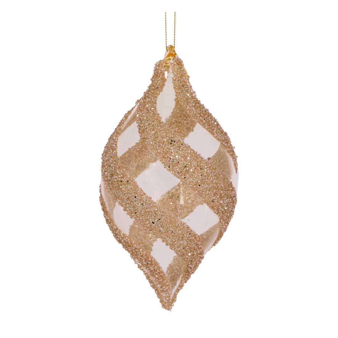 CHAMPAGNE CRYSTAL SWIRL DROP BAUBLE - Pure Apotheca