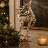 Champagne Deer on Pedestal 41cm - Pure Apotheca
