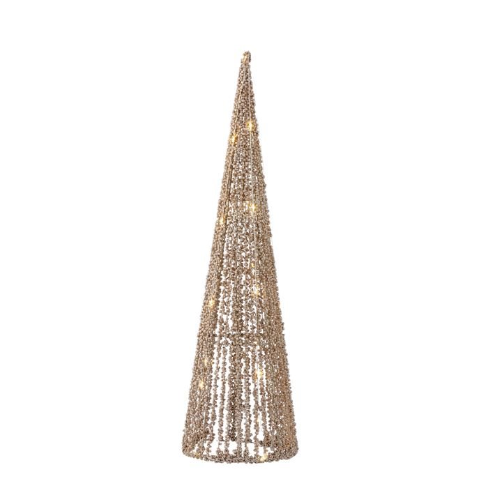 Champagne Embellished Light Up Cone Tree LED 50cm - Pure Apotheca