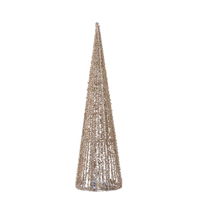 Champagne Embellished Light Up Cone Tree LED 50cm - Pure Apotheca