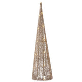 Champagne Embellished Light Up Cone Tree LED 60cm - Pure Apotheca