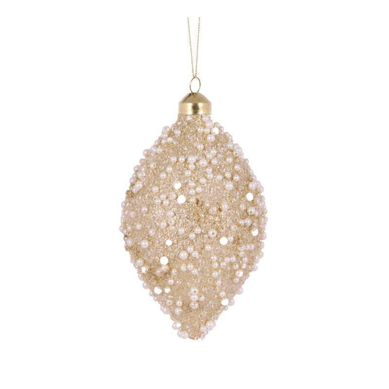 CHAMPAGNE ENCRUSTED PEARL DROP BAUBLE - Pure Apotheca