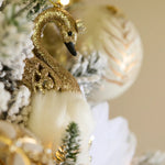 CHAMPAGNE FEATHERED SWAN HANGING - Pure Apotheca