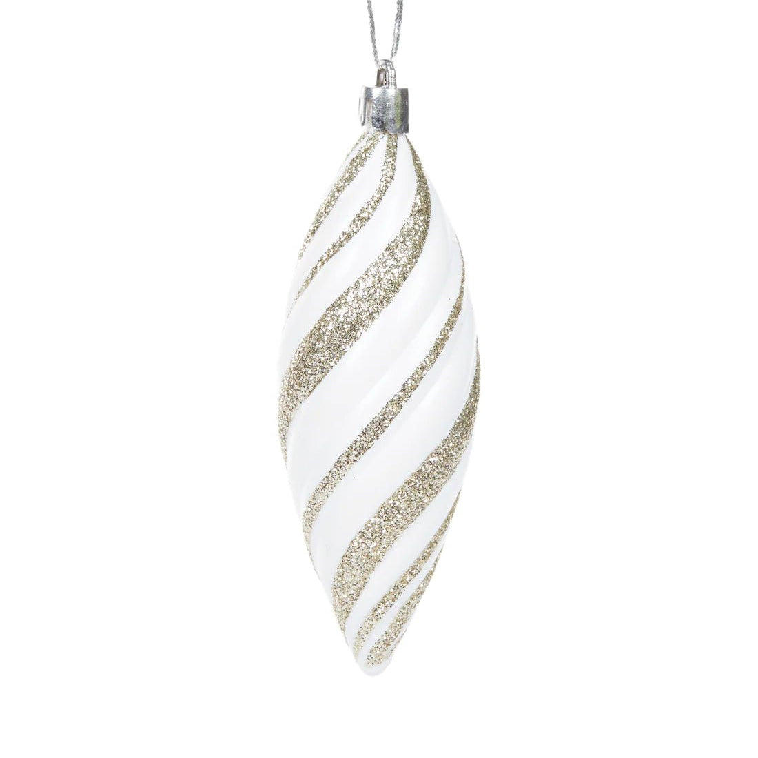 CHAMPAGNE GLITTER SWIRL DROP BAUBLE - Pure Apotheca