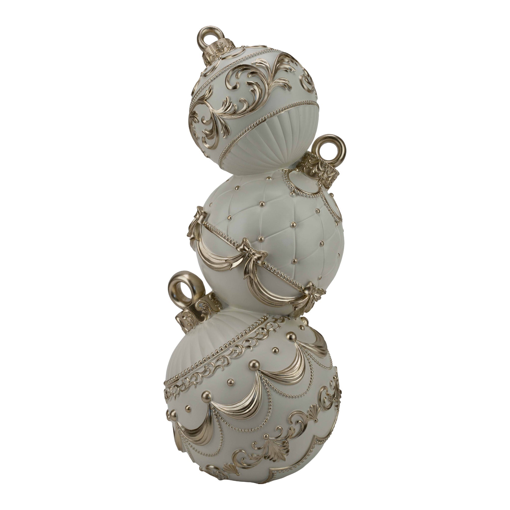Champagne Ivory Bauble Ball Stack 61cm - Pure Apotheca