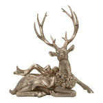 Champagne Sitting Reindeer with Bow 49cm - Pure Apotheca