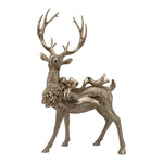 Champagne Standing Reindeer with Bow 70cm - Pure Apotheca