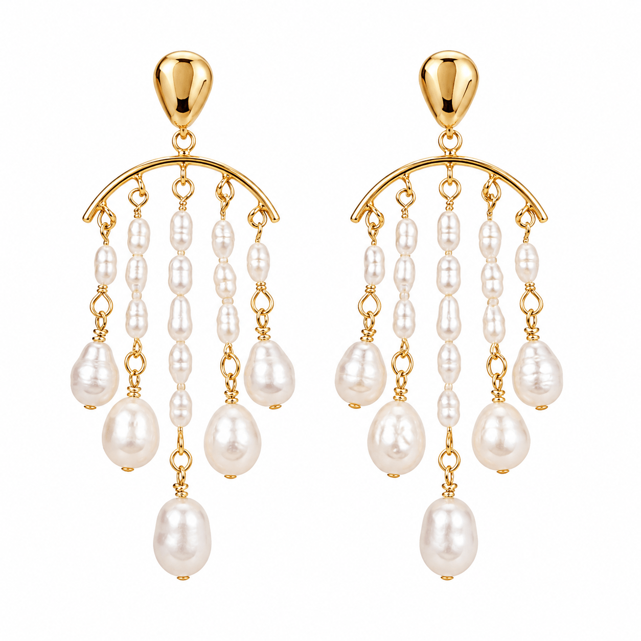 Chardonnay Chandelier Pearl Drop Earrings - Pure Apotheca