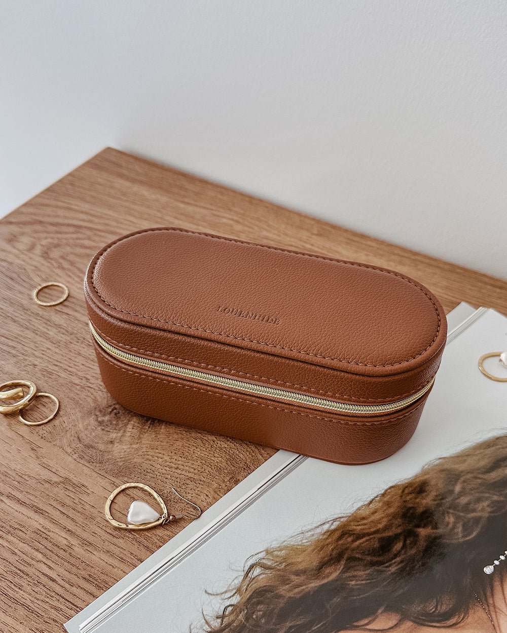 Charlee Jewellery Box Tan - Pure Apotheca