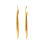 Charlotte Gold Long Slender Teardrop Earrings - Pure Apotheca