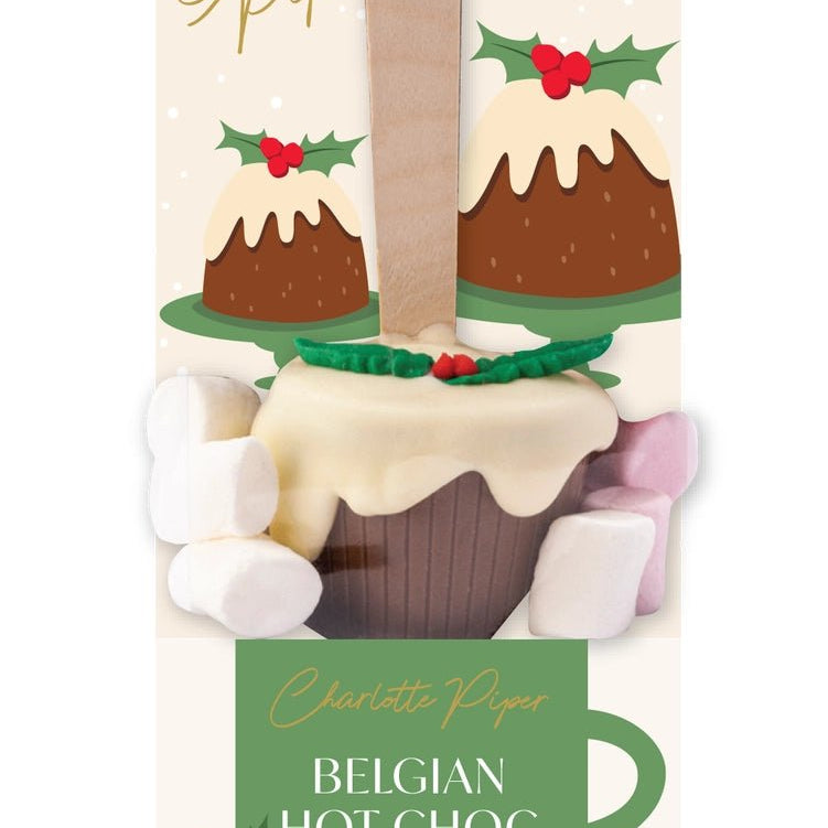 Charlotte Piper Hot Chocolate Christmas Pudding Spoon Dark Choc 50g - Pure Apotheca