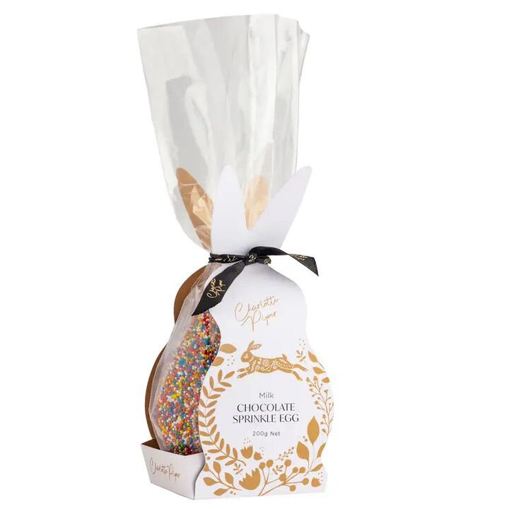 Charlotte Piper Large Sprinkle Egg Dark Chocolate 200g - Pure Apotheca