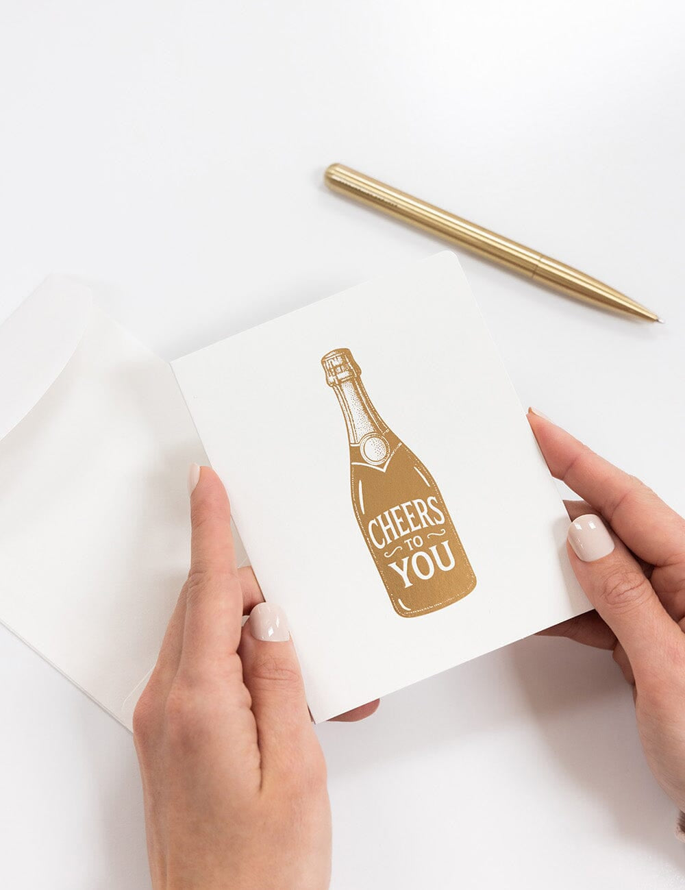 Cheers to You Champagne Bottle Greeting Card - Pure Apotheca