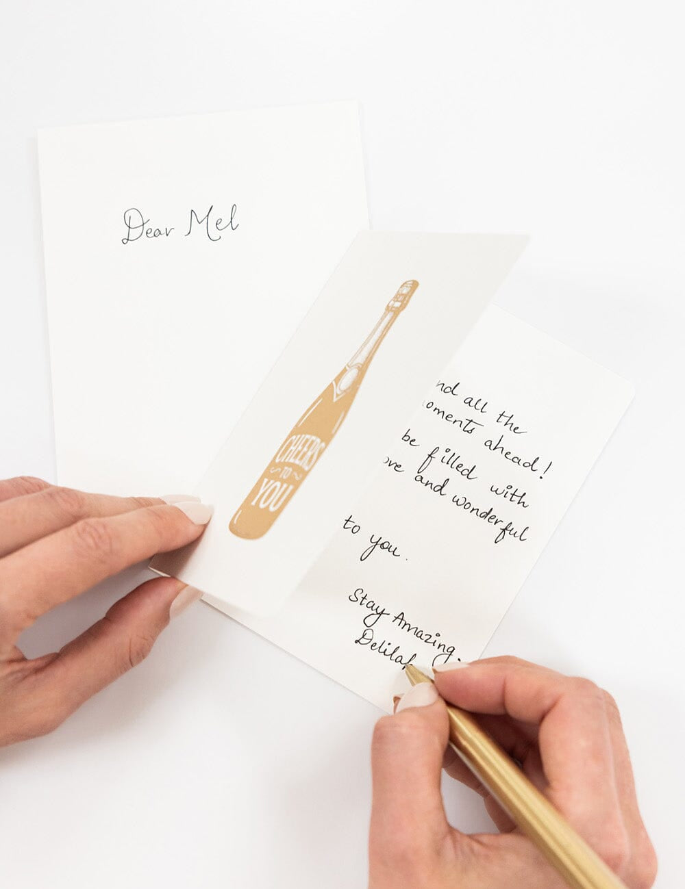 Cheers to You Champagne Bottle Greeting Card - Pure Apotheca