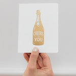 Cheers to You Champagne Bottle Greeting Card - Pure Apotheca