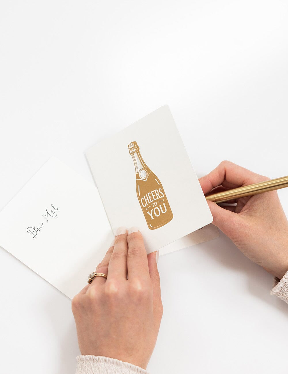 Cheers to You Champagne Bottle Greeting Card - Pure Apotheca