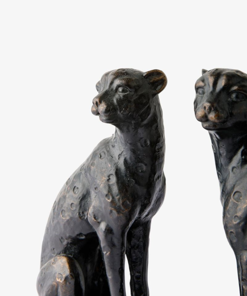 Cheetah Bronzed Finish Bookends - Pure Apotheca