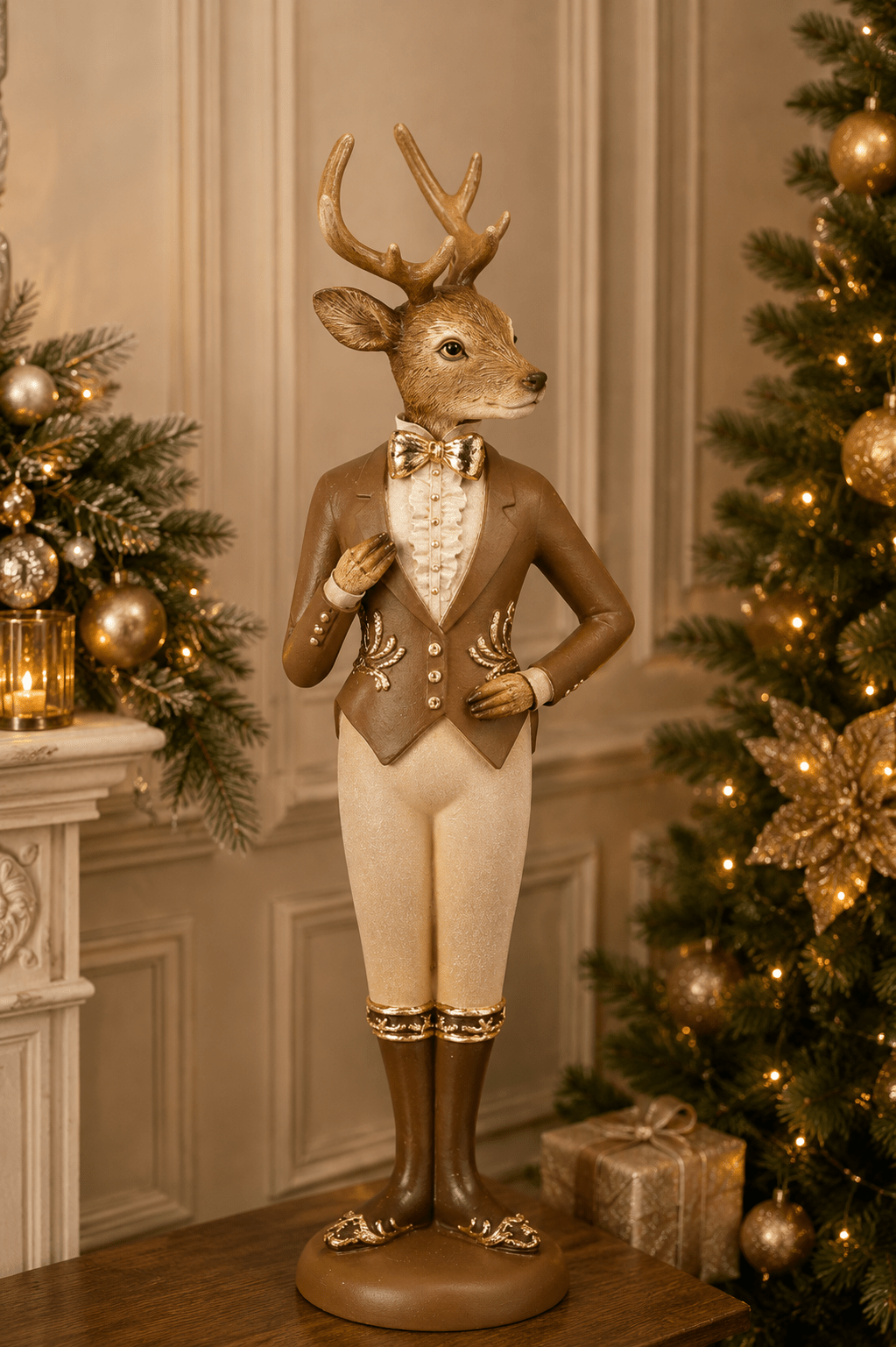 Chocolate Neapolitan Standing Deer Stag 37cm - Pure Apotheca