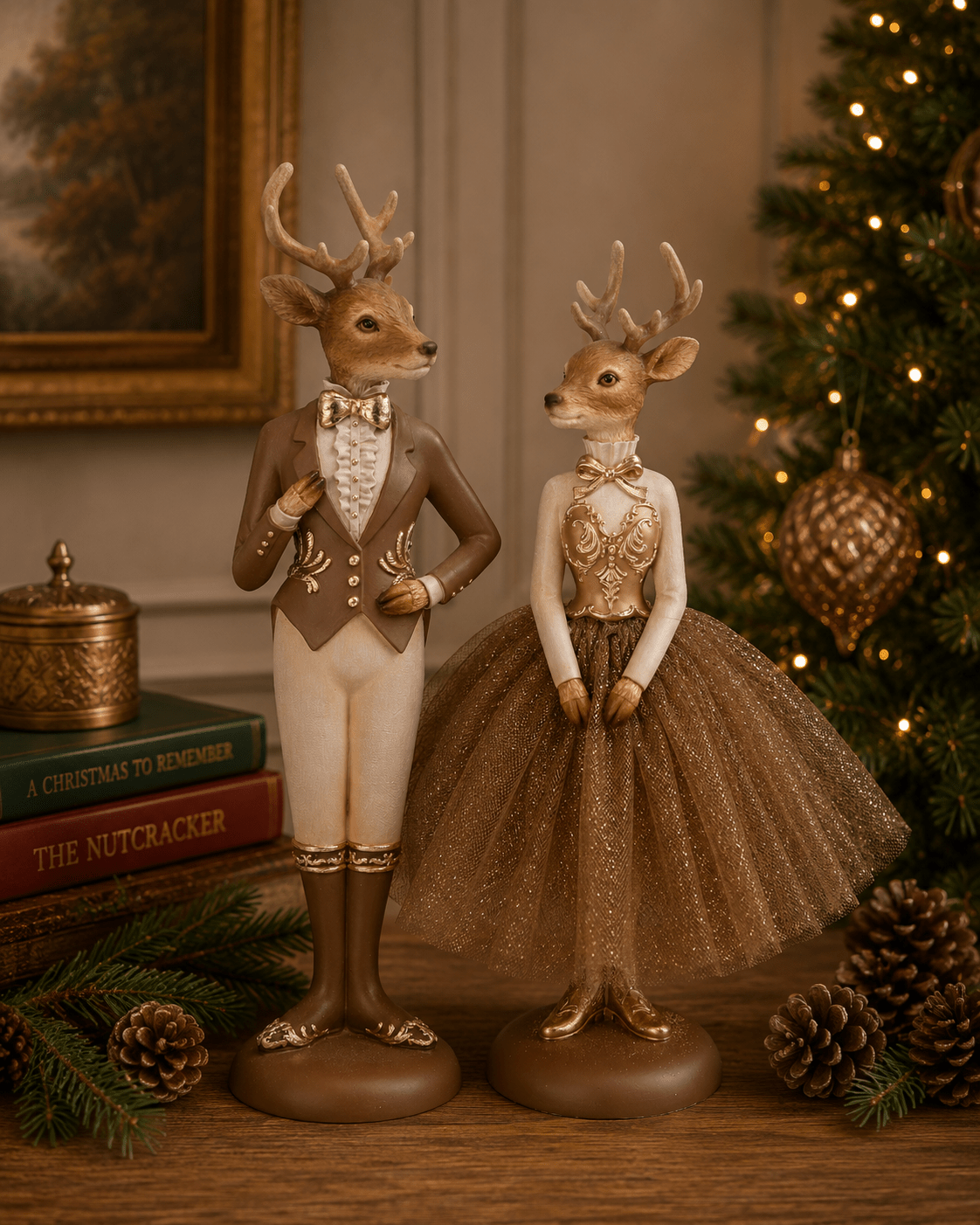 Chocolate Standing Deer Ballerina 30cm - Pure Apotheca