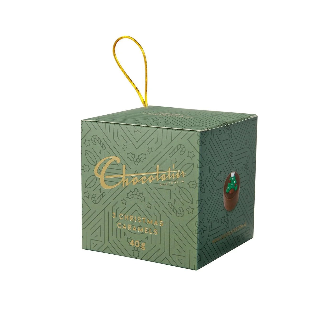 Chocolatier 3 Christmas Caramels Cube 40g - Pure Apotheca