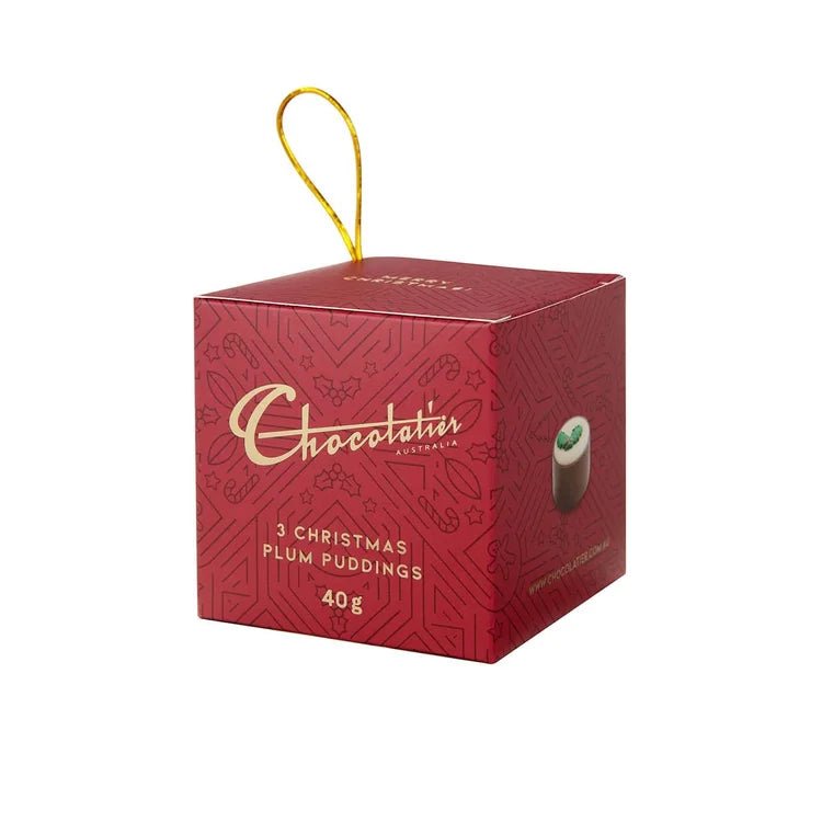 Chocolatier 3 Christmas Plum Puddings Cube 40g - Pure Apotheca