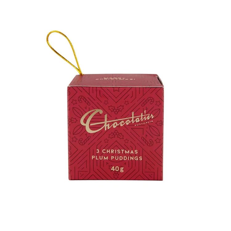 Chocolatier 3 Christmas Plum Puddings Cube 40g - Pure Apotheca