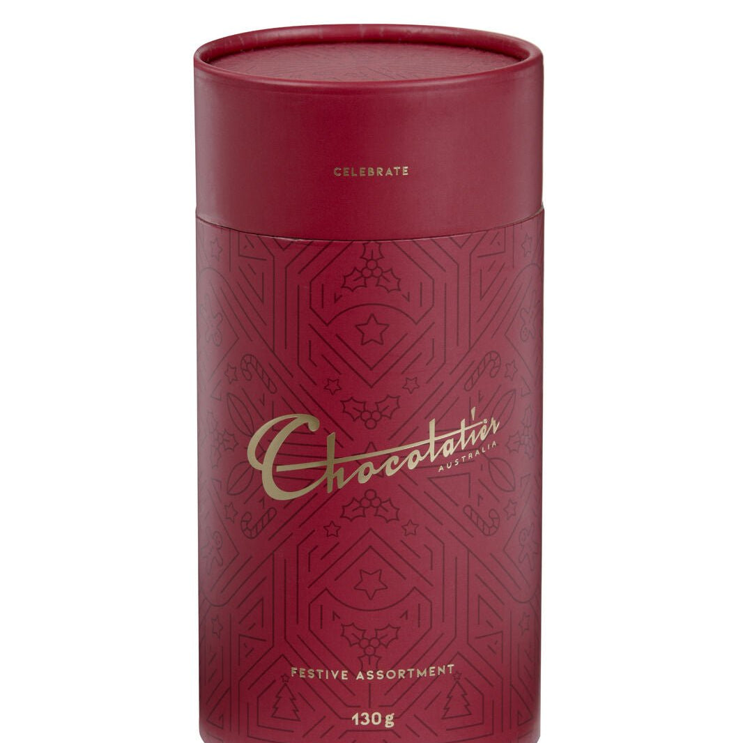 Chocolatier Festive Assortment Canister 130g - Pure Apotheca