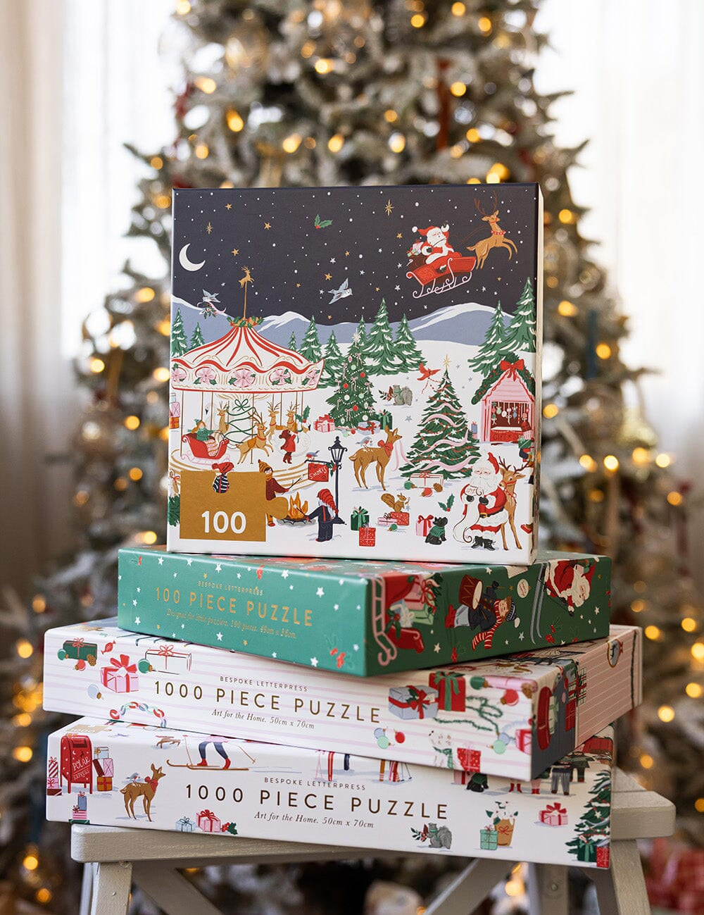 Christmas Carousel 100pc Puzzle - Pure Apotheca