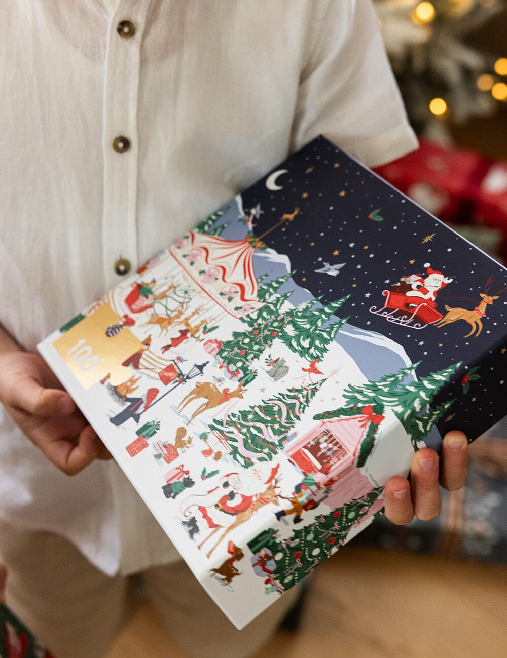 Christmas Carousel 100pc Puzzle - Pure Apotheca
