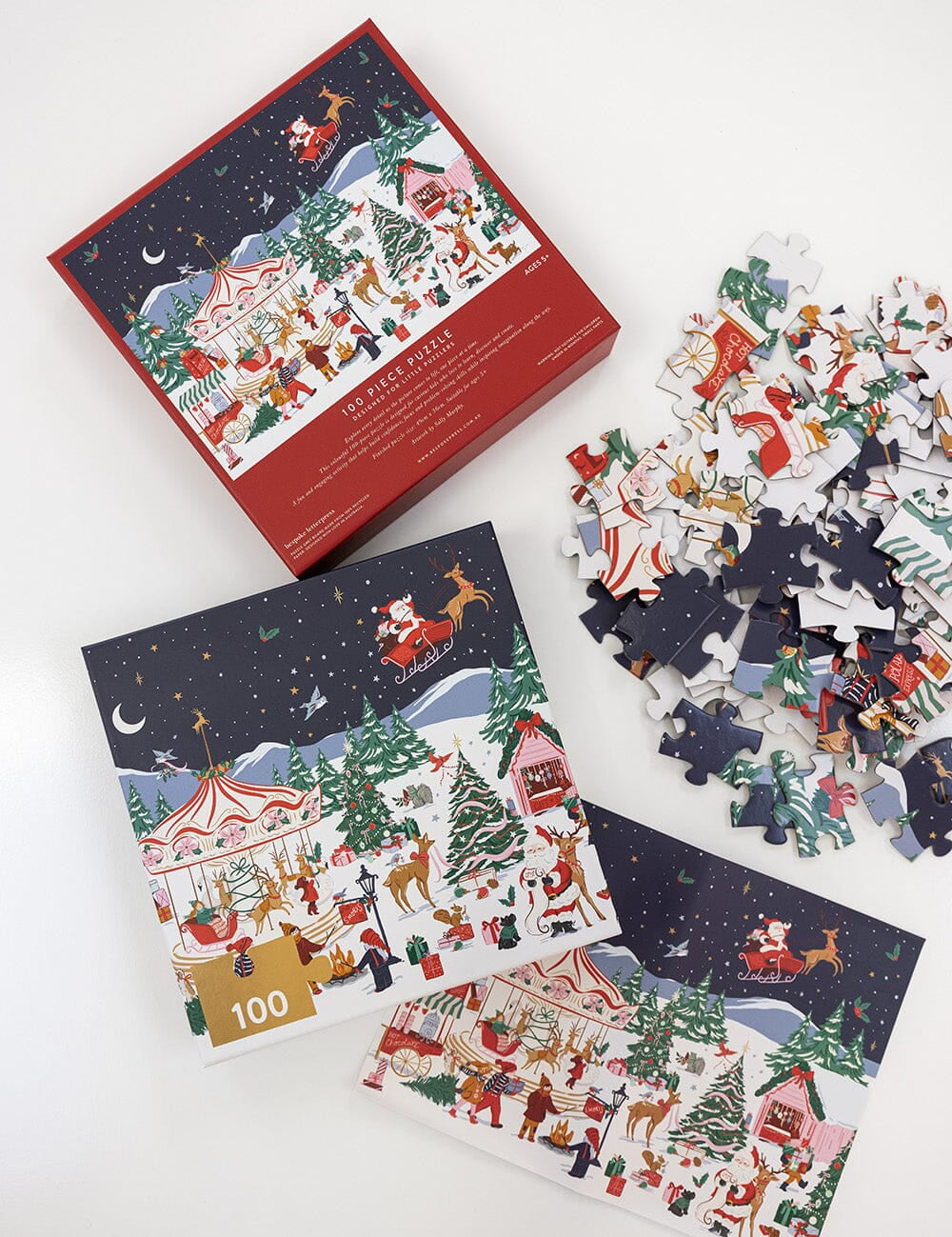 Christmas Carousel 100pc Puzzle - Pure Apotheca