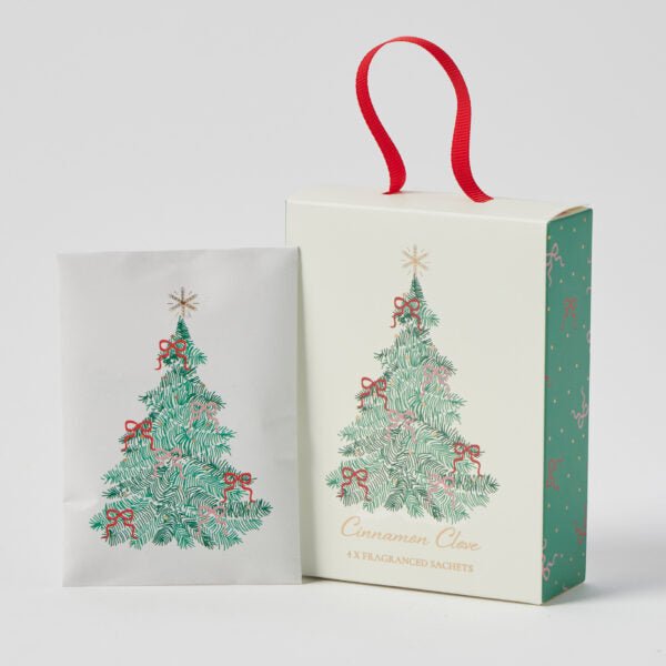Christmas Cheer Scented Mini Sachets Set/4 - Cinnamon Clove - Pure Apotheca