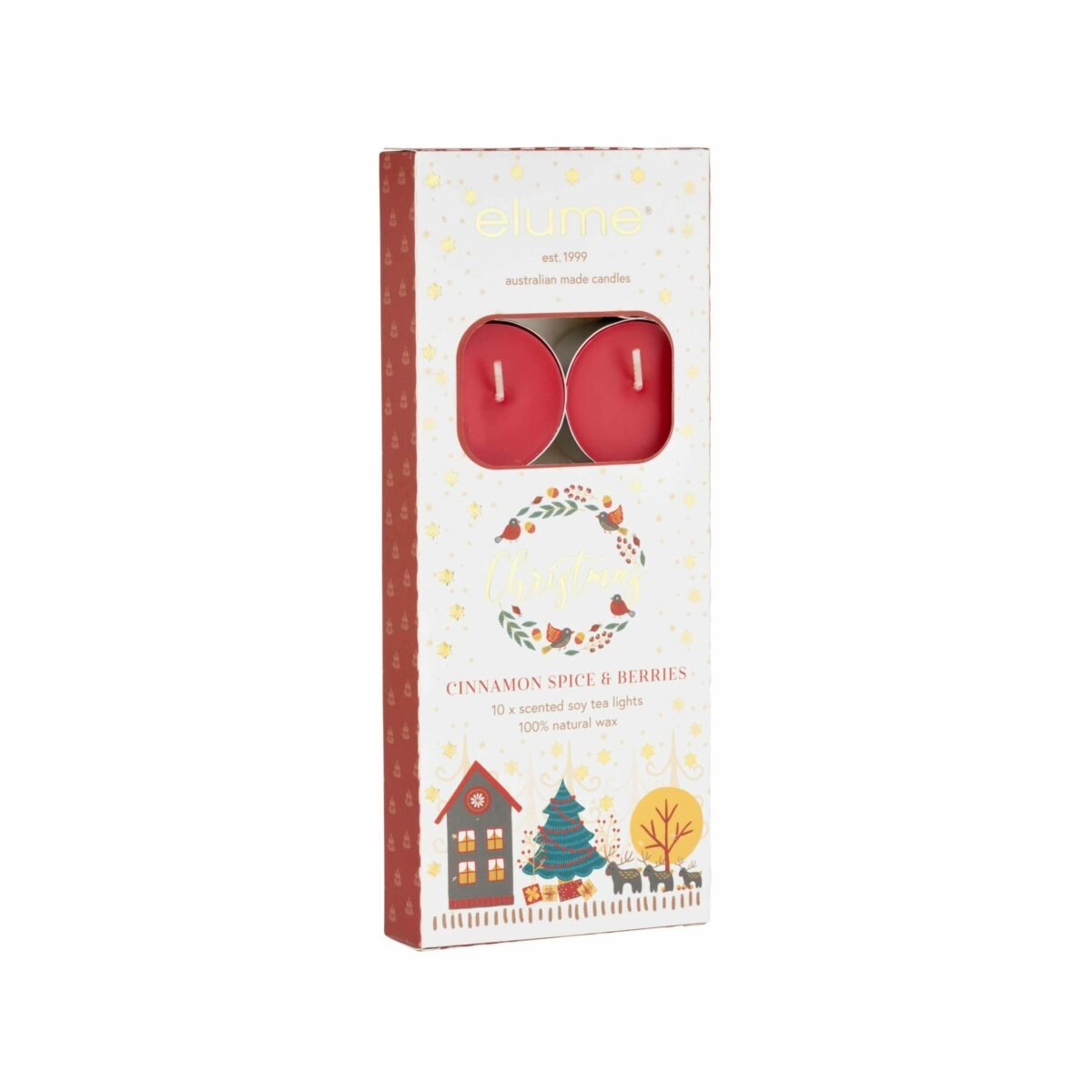 Christmas Cinnamon Spice & Berries Tealights 10pk - Pure Apotheca