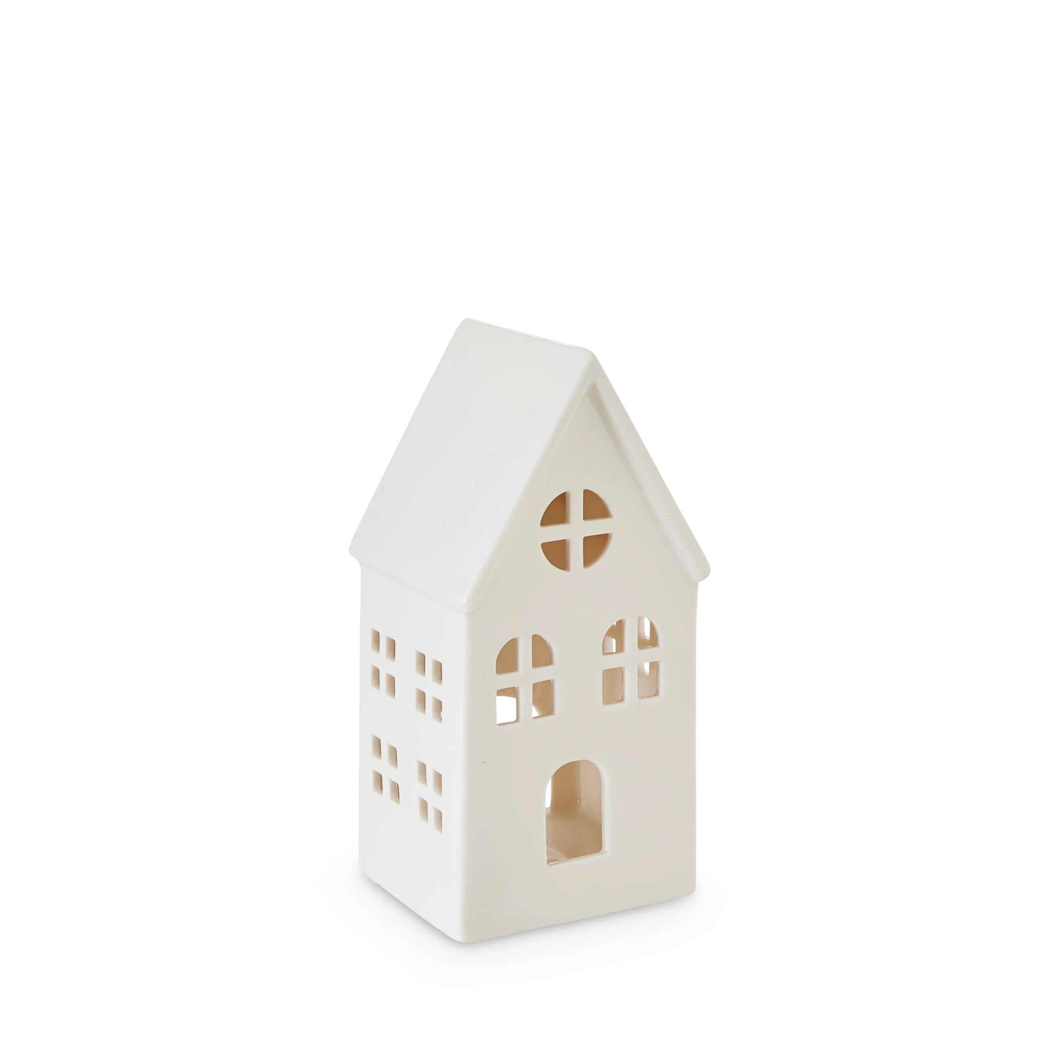 CHRISTMAS HOUSE WHITE TABLE DECORATION SML - Pure Apotheca