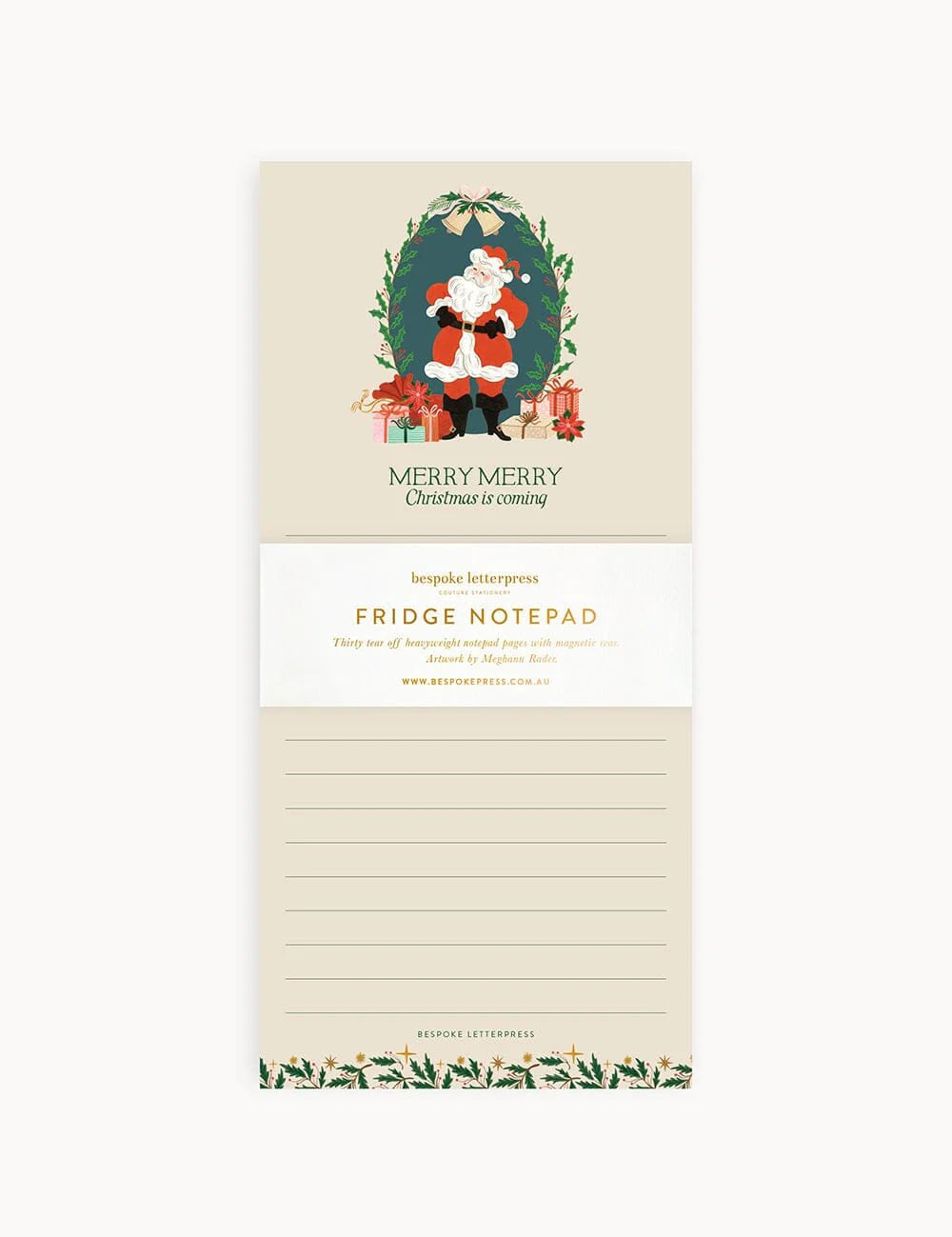 Christmas is Coming Shopping List Fridge Notepad - Pure Apotheca