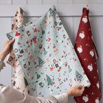 Christmas Ladies Linen Teatowel - Pure Apotheca