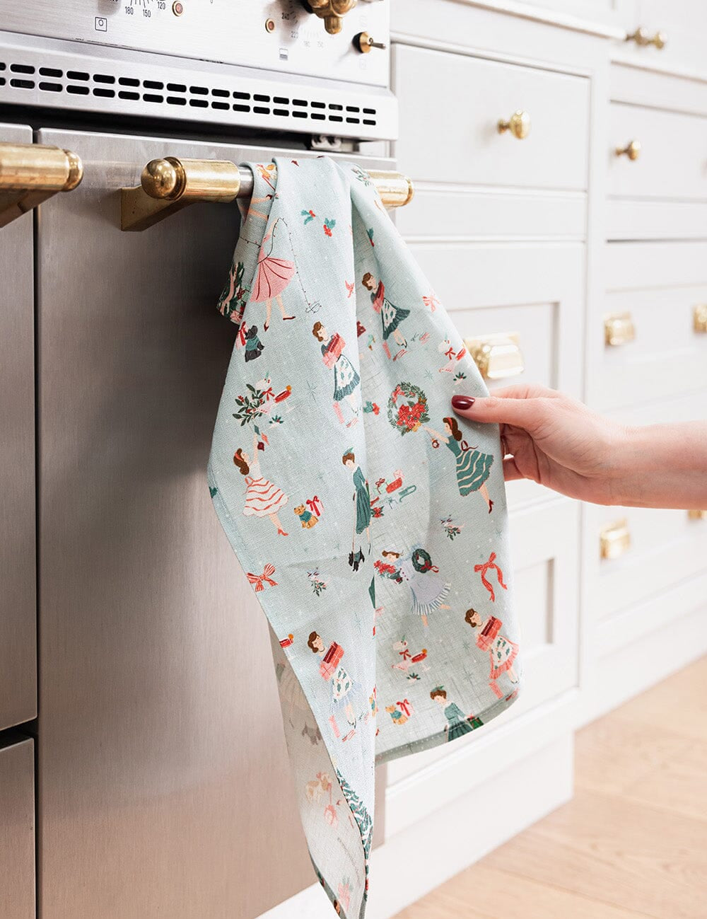 Christmas Ladies Linen Teatowel - Pure Apotheca