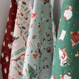 Christmas Ladies Linen Teatowel - Pure Apotheca