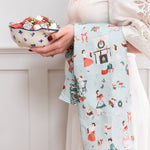 Christmas Ladies Linen Teatowel - Pure Apotheca