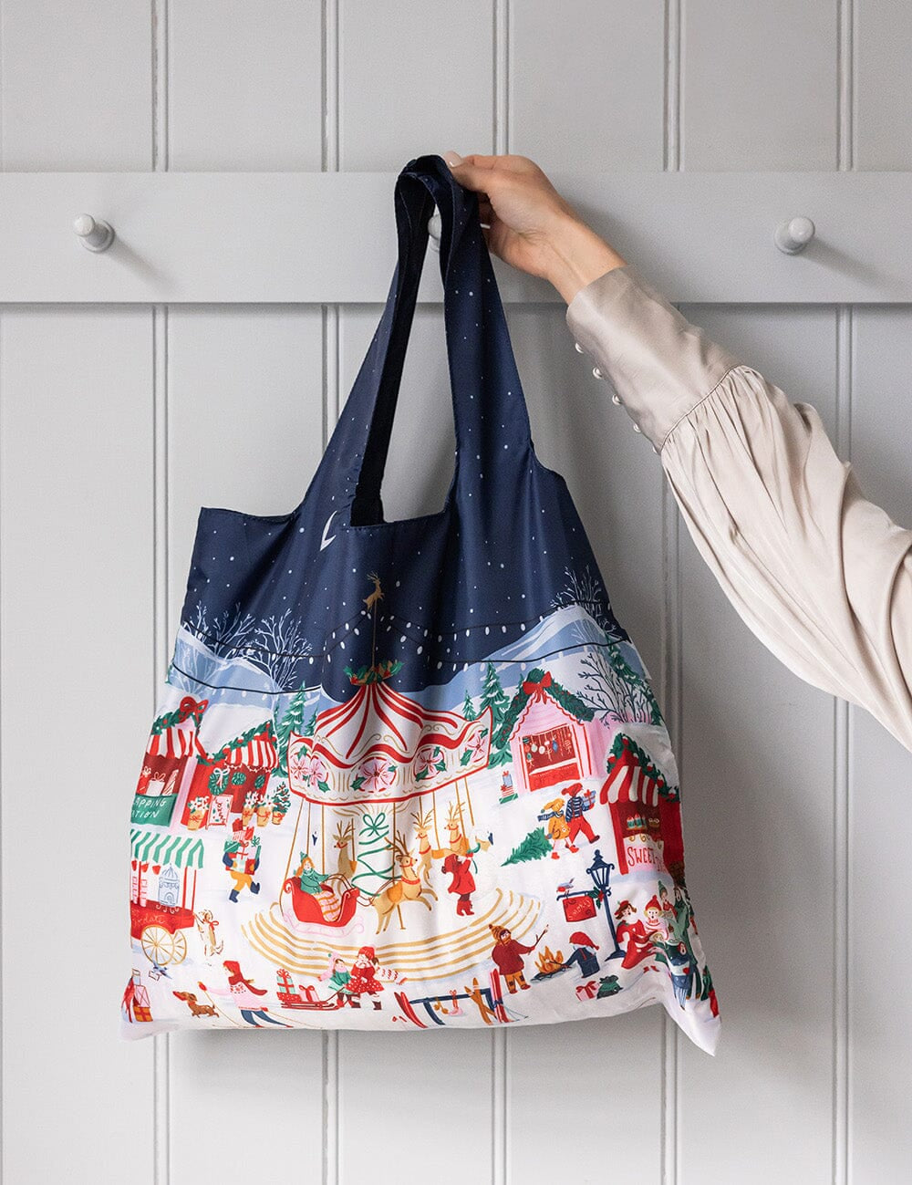 Christmas Market Reusable Shopping Bag - Pure Apotheca