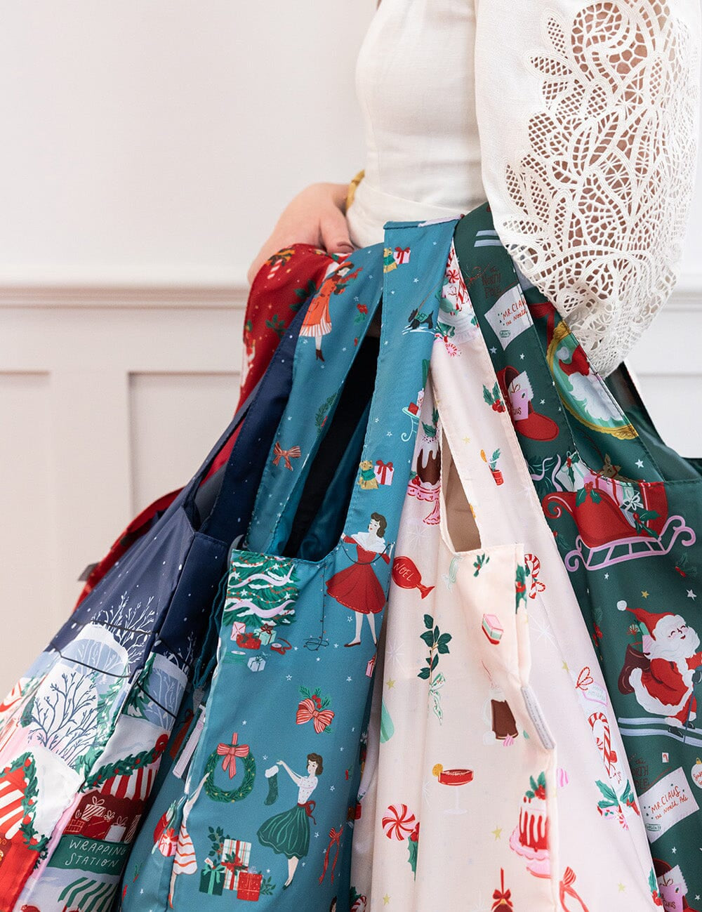 Christmas Market Reusable Shopping Bag - Pure Apotheca