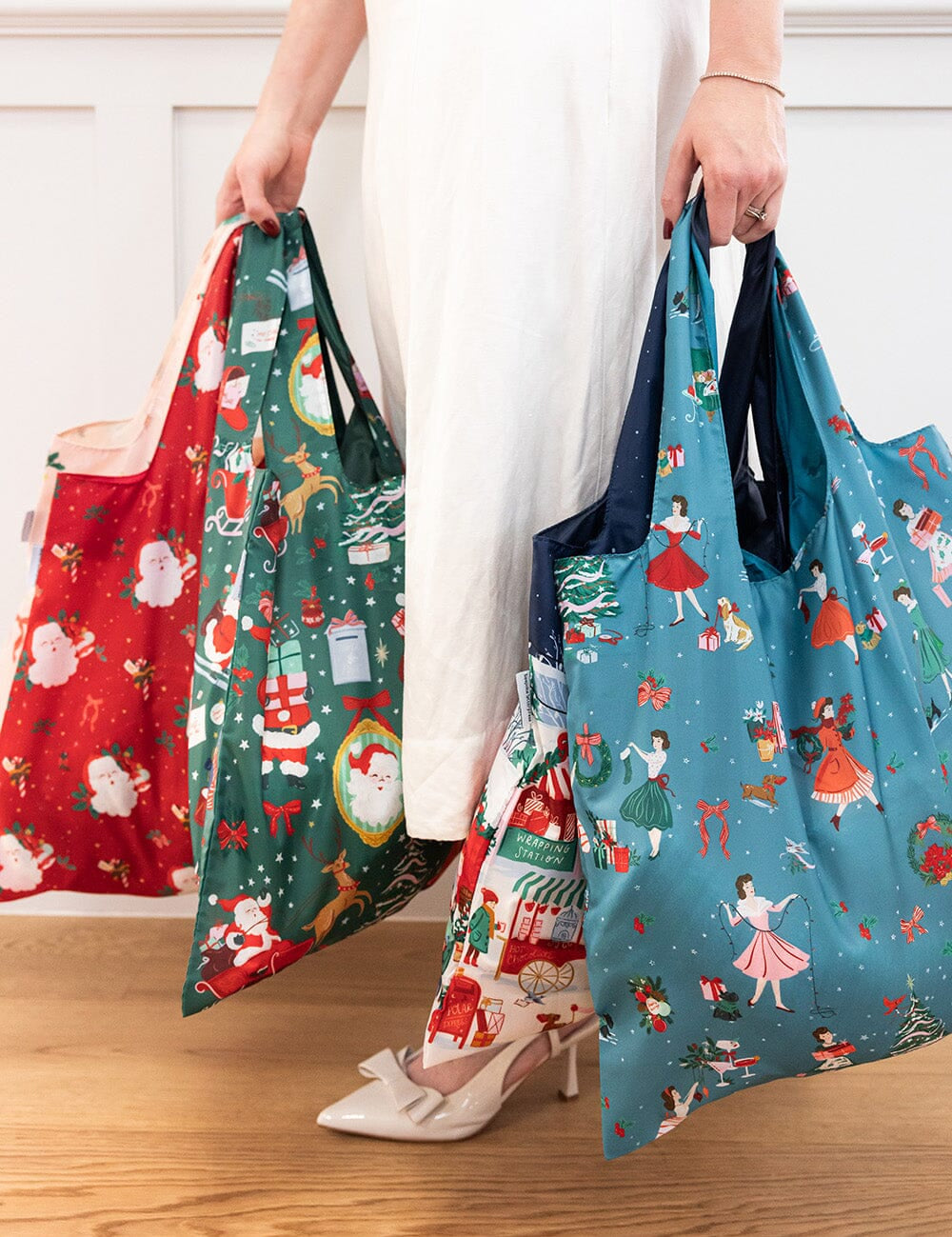 Christmas Market Reusable Shopping Bag - Pure Apotheca