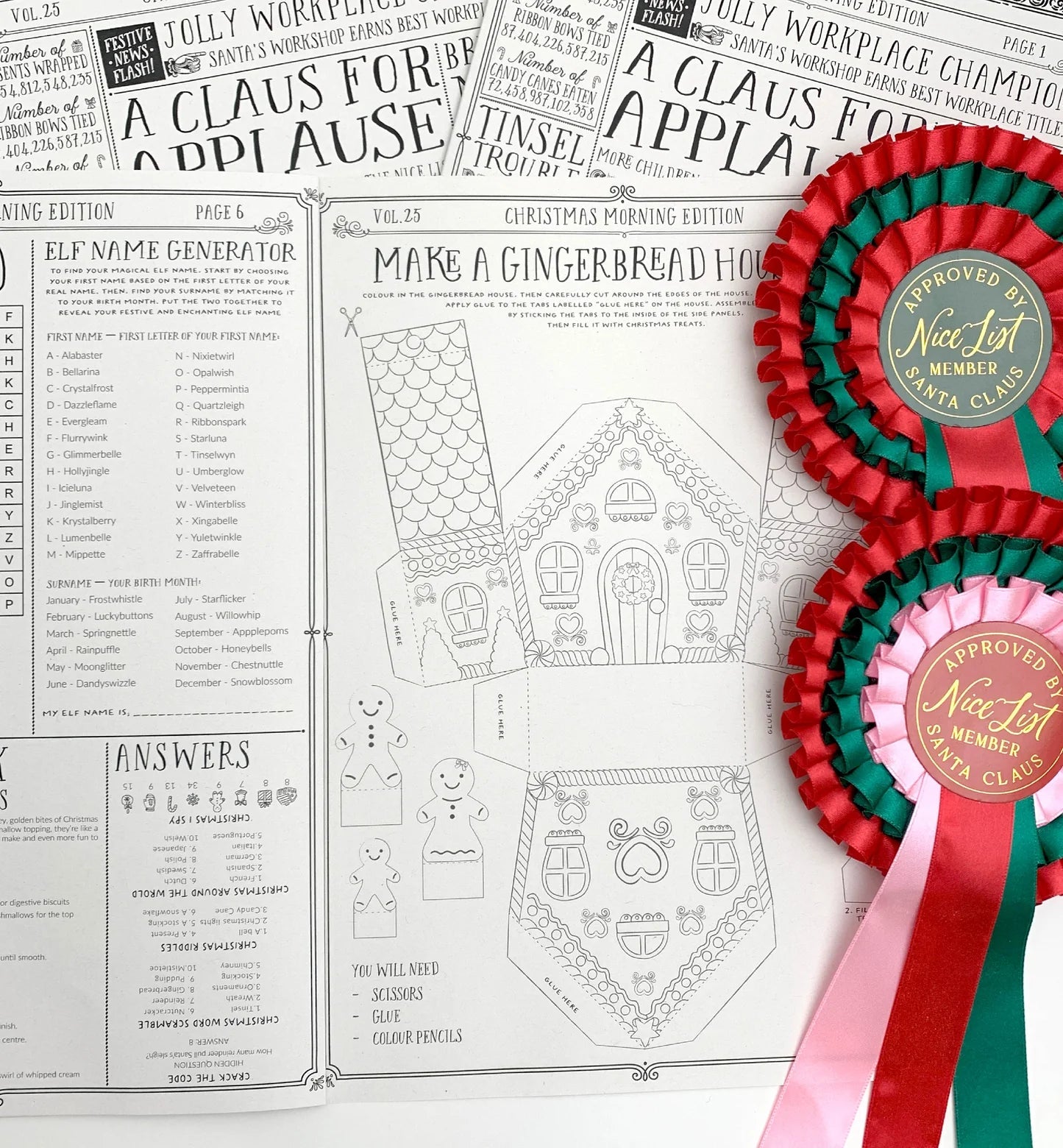 Christmas Newspaper Activity Booklet - Set of 2 Booklets - Pure Apotheca