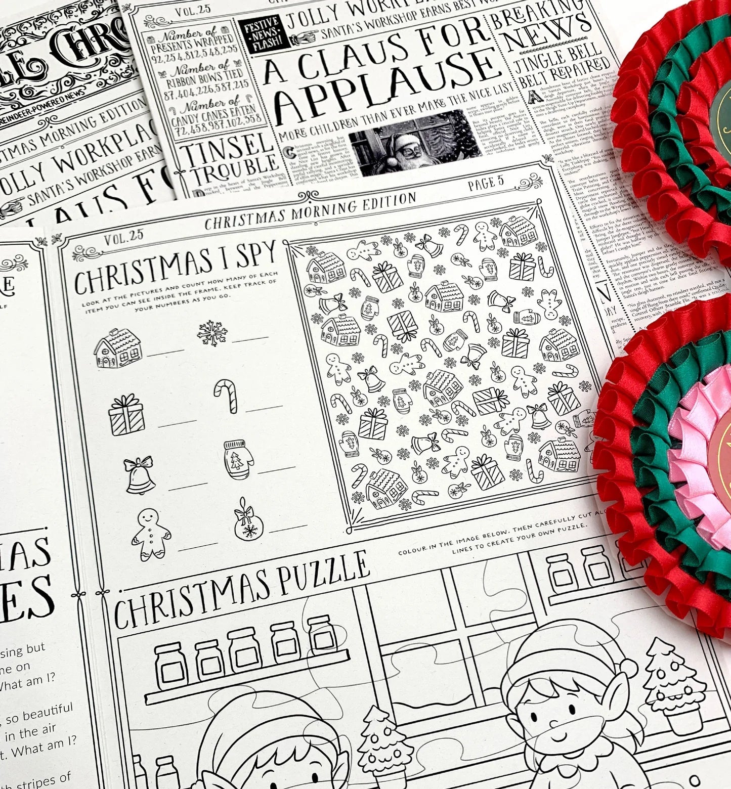 Christmas Newspaper Activity Booklet - Set of 2 Booklets - Pure Apotheca