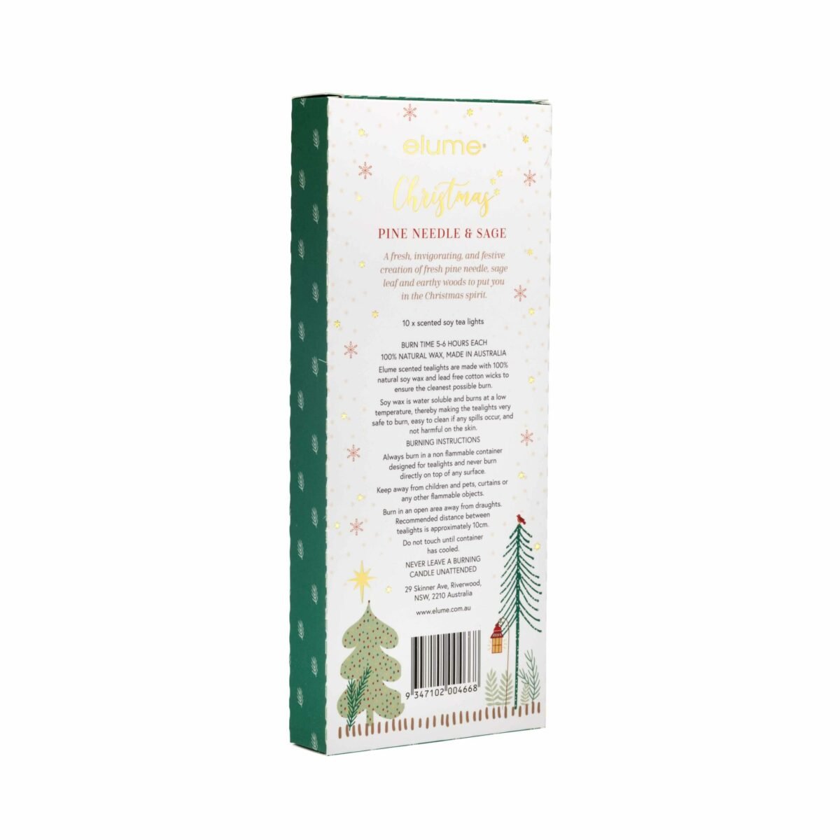 Christmas Pine Needle & Sage Tealights 10pk - Pure Apotheca